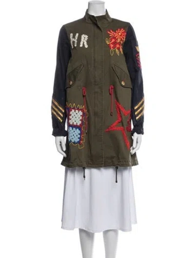 Pre-owned History Repeats Patterned Parka In Green