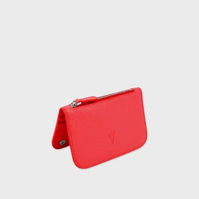 Hiva Atelier Alae Coin Purse & Card Holder In Red