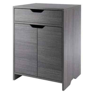 Hivvago 1-drawer Storage Cabinet Charcoal In Gray