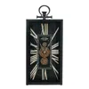 Hivvago 10" Black And Gold Metal And Glass Analog Vintage Style Crackle Wall Clock In Black