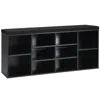 Hivvago 10-cube Organizer Shoe Storage Bench With Cushion For Entryway-black