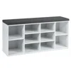 Hivvago 10-cube Organizer Shoe Storage Bench With Cushion For Entryway-white