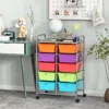 Hivvago 10-drawer Rolling Storage Cart-deep Multicolor