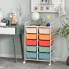 Hivvago 10-drawer Rolling Storage Cart-multicolor
