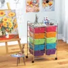 Hivvago 10-drawer Rolling Storage Cart-transparent Multicolor