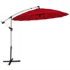 Hivvago 10 Feet Patio Offset Umbrella Market Hanging Umbrella For Backyard Poolside Lawn Garden-beige