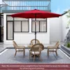 Hivvago 10 Feet Patio Umbrella With 112 Solar Lights And Crank Handle-wine