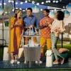 Hivvago 10 Gallon Cooler Bar Table Outdoor Coffee Table Ice Bucket With Telescopic Tabletop For Beer And Win