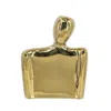 Hivvago 10" Gold Ceramic Table Vase In Gold