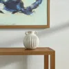 Hivvago 10" Sage And Gray Round Ceramic Table Vase In Neutral