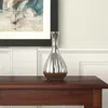 Hivvago 10" Silver Round Glass Table Vase In Multi