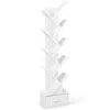 Hivvago 10-tier Tree Bookshelf With Drawer Free-standing Storage Bookcase