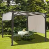Hivvago 10 X 10 Feet Metal Frame Patio Furniture Shelter-beige
