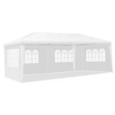 Hivvago 10 X 20 Feet Outdoor Party Wedding Canopy Tent With Removable Walls And Carry Bag In White