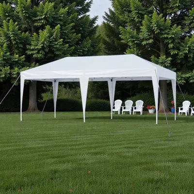 Hivvago 10 X 20 Ft Collapsible Event Canopy With Transport Bag For Outdoor Use In White