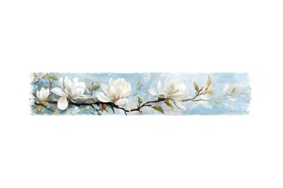 Hivvago 10" X 36" Magnolia Branch Floral Hanging Wall Decor In Multi
