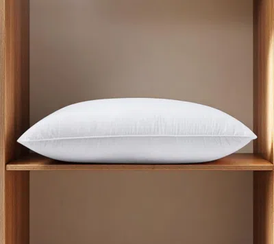 Hivvago 100% Cotton Lux Sateen Down Alternative Medium King Size Bed Pillow In White