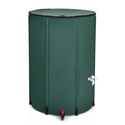 Hivvago 100 Gallon Portable Rain Barrel Water Collector Tank With Spigot Filter