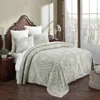 Hivvago 100-percent Cotton Chenille 3-piece Coverlet Bedspread Set In Sage In Green