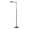 Hivvago 10w Led Adjustable Metal Floor Lamp With Swing Arm, Black