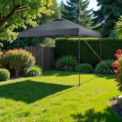 Hivvago 10x10 Ft Easy Pop-up Outdoor Tent With Transport Bag In Black