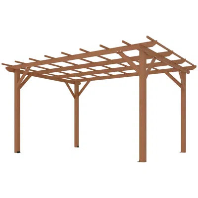Hivvago 10x13 Outdoor Pergola Gazebo For Garden In Brown