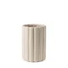 Hivvago 11" Beige Cylinder Ceramic Table Vase In Neutral