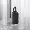 Hivvago 11" Gray Aluminum Jug Table Vase In Black