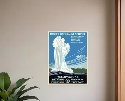 Hivvago 11" X 14" Yellowstone National Park C1938 Vintage Travel Poster Wall Art In Blue