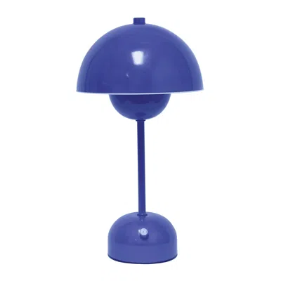 Hivvago 12" Blue Metal Table Lamp