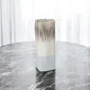 Hivvago 12" Brown Light Blue And Off White Color Block Square Ceramic Table Vase In Multi