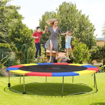 Hivvago 12 Feet Waterproof And Tear-resistant Universal Trampoline Safety Pad Spring Cover-multicolor