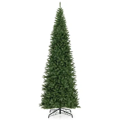 Hivvago 12 Ft Artificial Christmas Tree With 800 Warm White Led Lights For Home Party Shopping Mall In Green