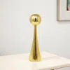 Hivvago 12" Gold Stainless Steel Tabletop Taper Candlestick In Gold