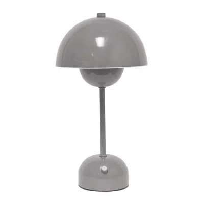 Hivvago 12" Gray Metal Table Lamp