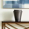 Hivvago 12" Gray Metal Table Vase In Black