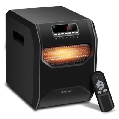 Hivvago 12 H Timer Led Remote Control Portable Electric Space Heater In Black