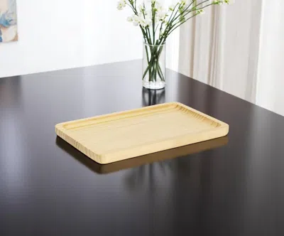 Hivvago 12" Natural Solid Wood Handmade Vanity Tray In Neutral