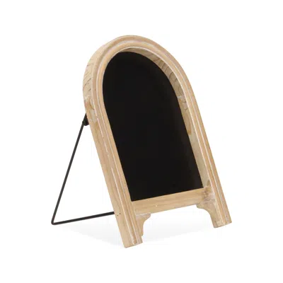 Hivvago 12" Natural Wood Tabletop Easel Chalk Board In Brown