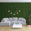 Hivvago 12 Pieces 20 X 20 Inch Artificial Topiary Gardenia Shrub Grass Panels