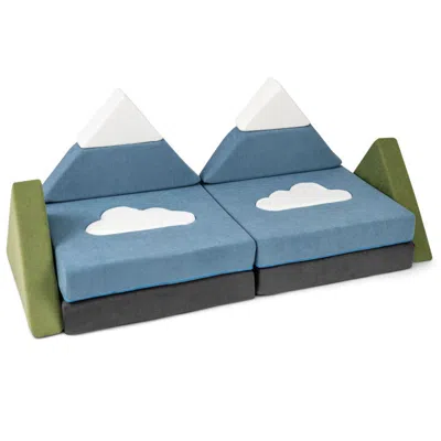 Hivvago 12 Pieces Snow Mountain Theme Toddler Foam Building Fort