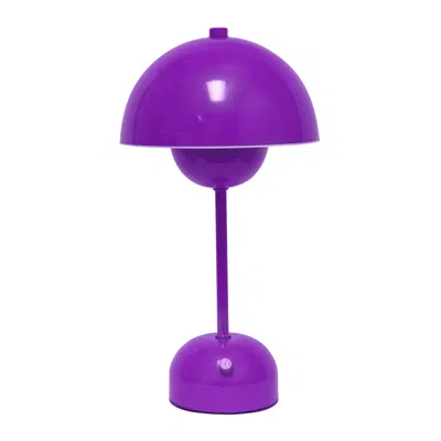 Hivvago 12" Purple Metal Table Lamp