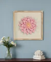 Hivvago 12" X 13" Pink And Off White Flower Wood And Metal Wall Decor In Neutral