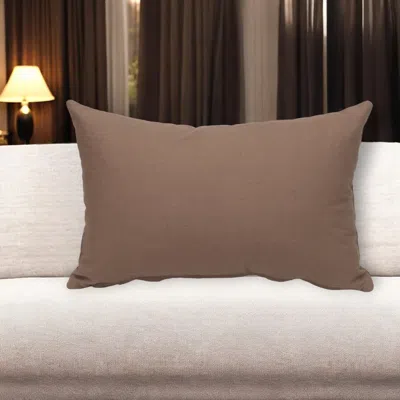 Hivvago 12" X 18" Brown Cotton Throw Pillow
