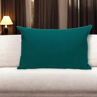 Hivvago 12" X 18" Green Cotton Throw Pillow