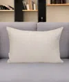 Hivvago 12" X 18" Natural Cotton Throw Pillow In White