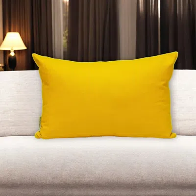 Hivvago 12" X 18" Yellow Cotton Lumbar Throw Pillow