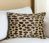 Hivvago 12" X 20" Black And Orange Cowhide Throw Pillow In Neutral