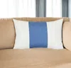 Hivvago 12" X 20" Blue And White Striped Lumbar Throw Pillow In Multi