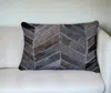 Hivvago 12" X 20" Gray And Brown Chevron Cowhide Throw Pillow In Multi